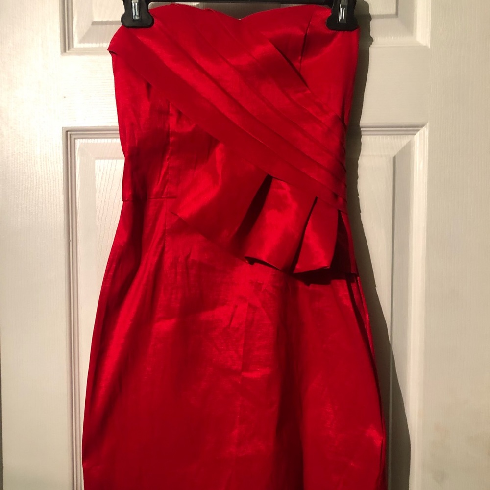 Red Mini Cocktail Dress - Picture 2 of 8